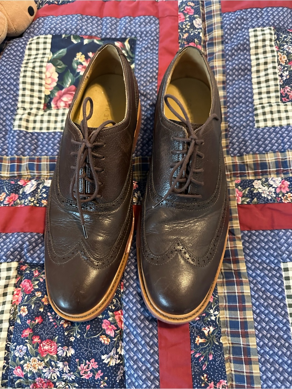Cole Haan Men’s Dark Brown Wingtip Oxfords